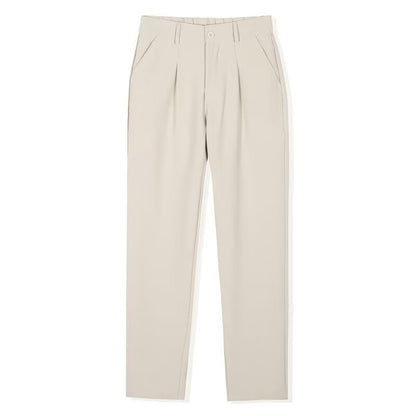 Slim Fit All-matching Straight Casual Premium British Draped Suit Pants