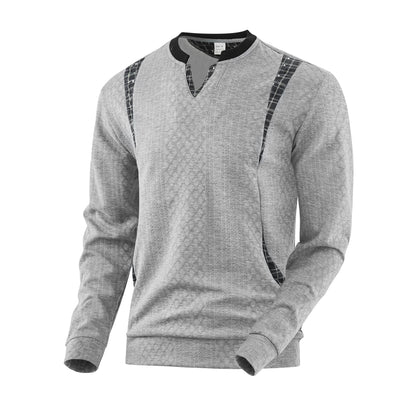 Men's Contrast Color Pullover Sweater