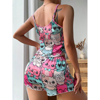 Pure Desire Style Printed Pajamas Suit Women