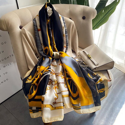 Women's Fashionable New Shawl With Silk Scarf