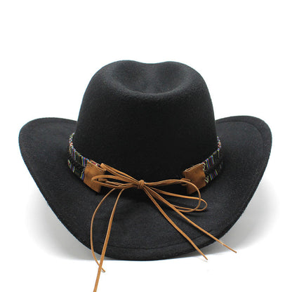Western Cowboy Hat Woolen Jazz Male Ladies' National Style