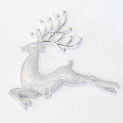 Christmas Decorations 681013cm Electroplated Hemp Dot Christmas Elk Christmas Tree Pendant Gold And Silver Red R'deer