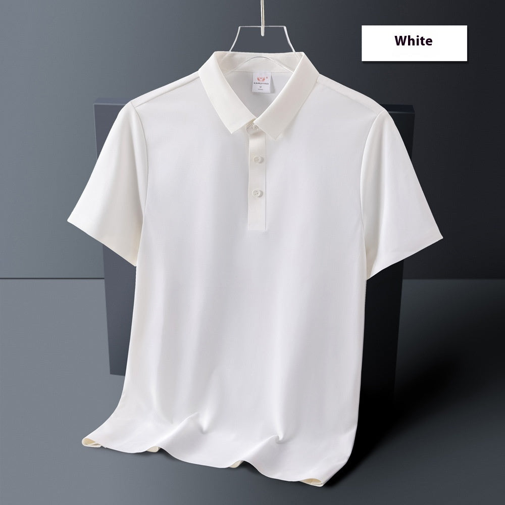 Ice Silk Seamless Cool Short Sleeve Polo