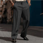 Men's Formal Wear Diagonal Pocket Straight Solid Color Breathable Outdoor Daily Outdoor Fashion Suit Pants