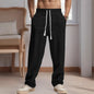 New Men's Loose Linen Leisure Wide Leg Trendy Beach