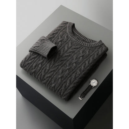 New Men's Round Neck Loose Sweater