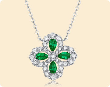 925 Silver Colorful Pendant With Chain To Cultivate Emerald