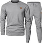 Men's Sports Casual Versatile Round Neck Sweater Set