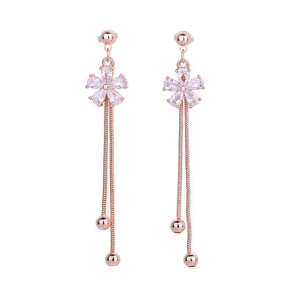 Long Fringe Earrings Women's Face Slimming