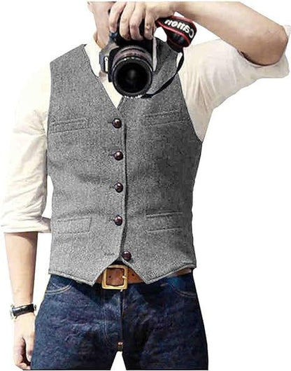 Fashion Casual Herringbone Men's Vest