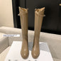 First Layer Cowhide Lock Knight Boots Big Tube Circumference Genuine Leather Below The Knee High Boots