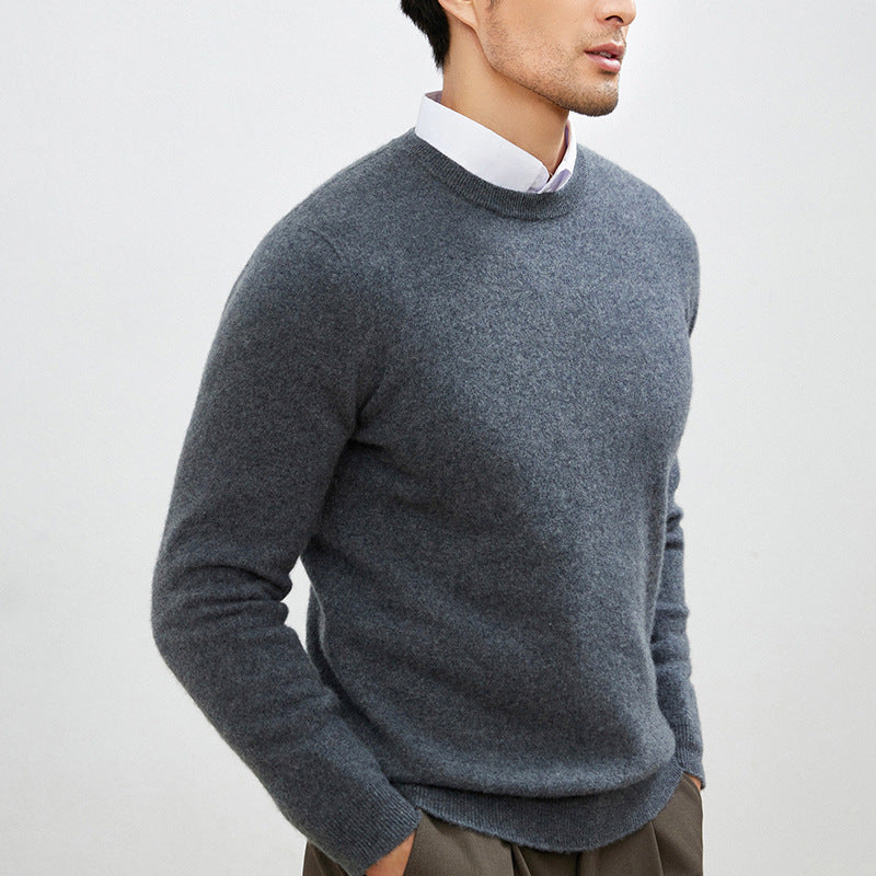 Men's Long Sleeve Pullover Business Casual Sweater Autumn And Winter Wild Thickened