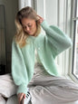 Macaron Color Sweater Cardigan For Women