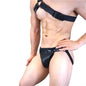 Men's Removable Big Bag Adjustable Leather Underpants