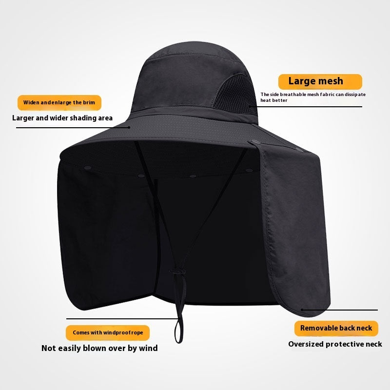 Summer Fisherman Hat Outdoor Sun Protection Men And Women Quick-drying