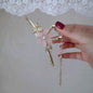 Antique Tassel Large Pearl Clip Metal Hairpin