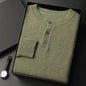 New Men's Round Neck Half Button Sweater