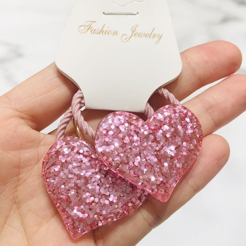 Dreamy Glitter Star Moon Girls Hair Tie