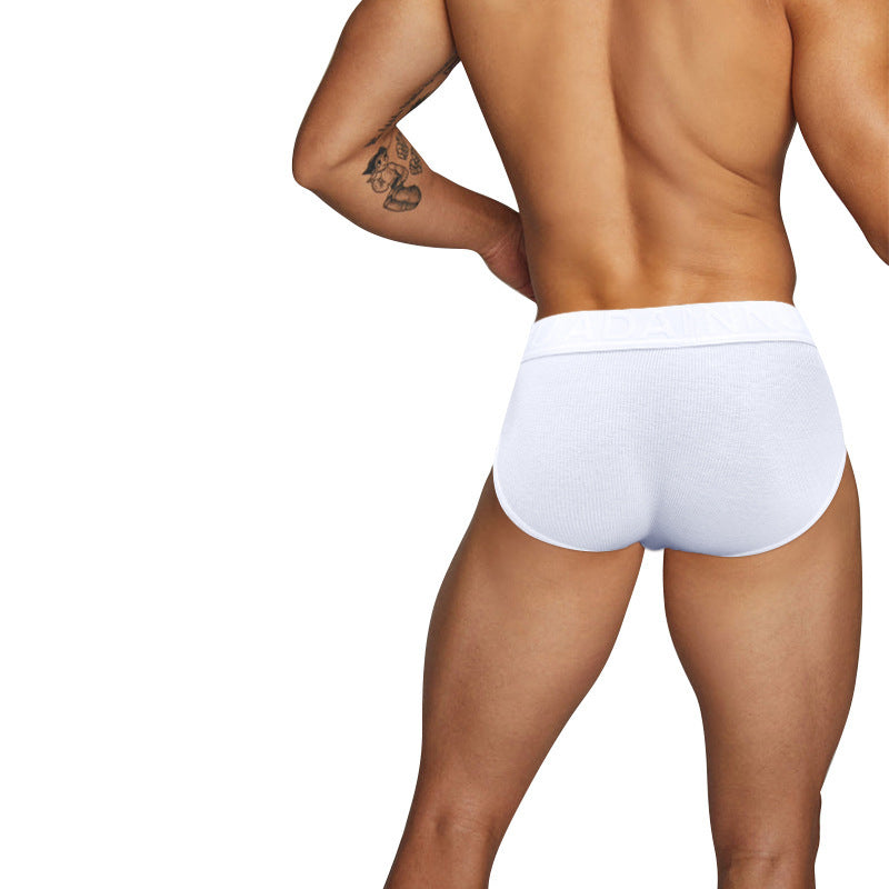Men's High Fork Briefs Sexy Embossed Pattern Sports Underwear