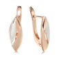 Two-tone Peach Heart Earrings European And American All Match Personality