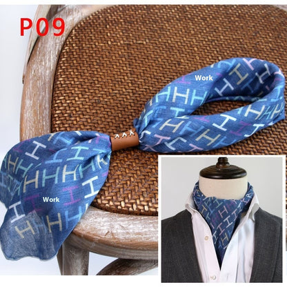 All-matching Men's Scarf Thin Youth Silk Scarf