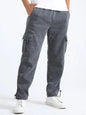 Men's Loose Sweatpants Overalls With Multi-pocket Tether