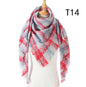 Women's Cashmere Plaid All-match Thick Warm Scarf