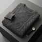 Men's Pullover Twist Round Neck Base Knitwear Loose-fitting Oversized Sweater