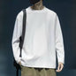 Men's Round Neck Thickened Inner Bottoming Shirt Solid Color Loose-fitting Versatile Top