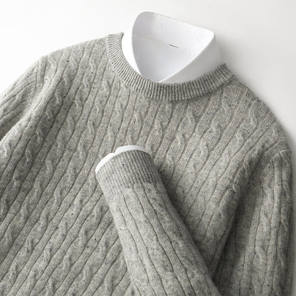 New Fashion Twist Round Neck Sweater For Men