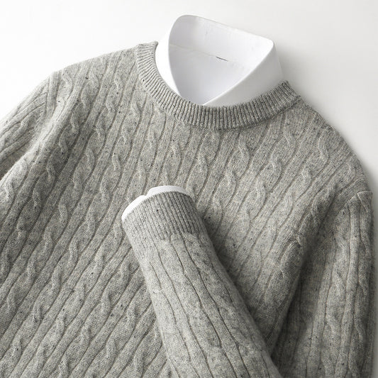 New Fashion Twist Round Neck Sweater For Men