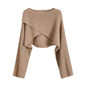 Autumn And Winter Design Sense Niche Cross Sweater