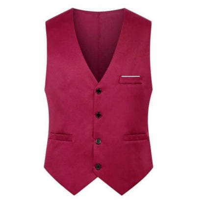 Men's Solid Color British Fashion Suit Vest