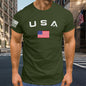3D Digital Printing American Men's Round Neck Short Sleeve