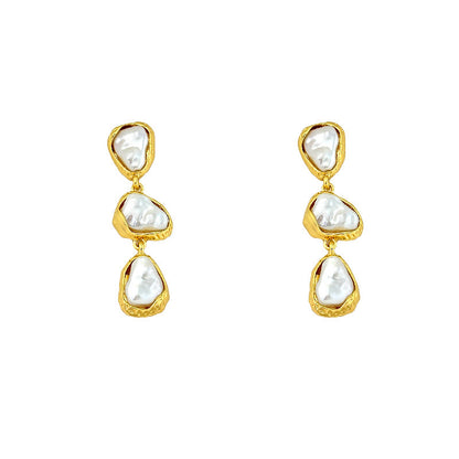 European And American Long Pearl Earrings Women's Niche Normcore Bag