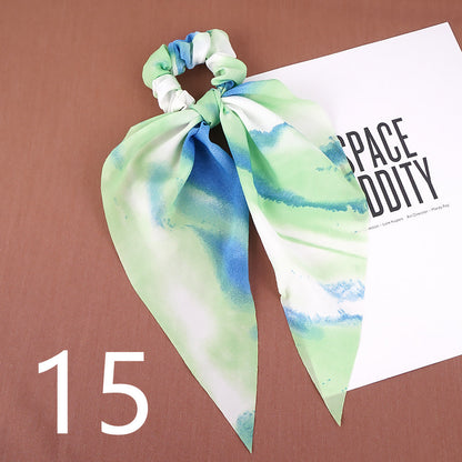 French Pig Intestine Hair Ring Ribbon Head Rope Girl