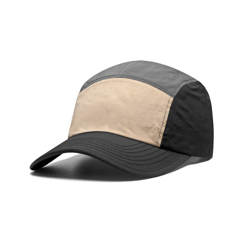 Men's Simple Quick-drying Five-piece Color Matching Curved Brim Baseball Cap
