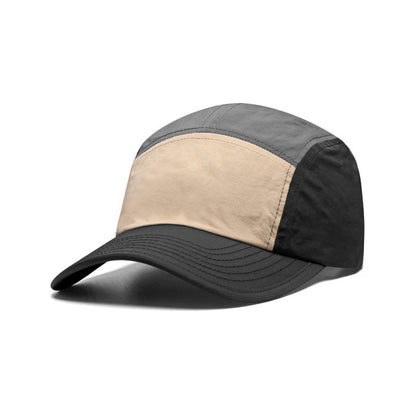 Men's Simple Quick-drying Five-piece Color Matching Curved Brim Baseball Cap
