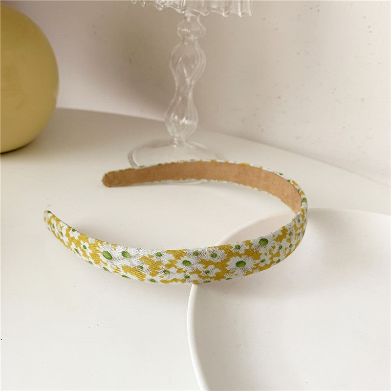 Super Sweet Plaid Flower Solid Color Fabric Headband