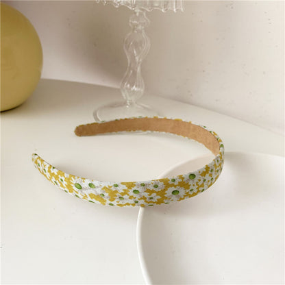 Super Sweet Plaid Flower Solid Color Fabric Headband