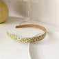 Super Sweet Plaid Flower Solid Color Fabric Headband