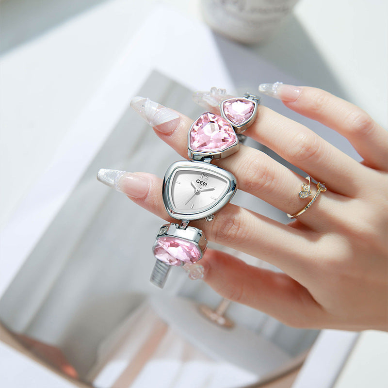 Good-looking Fashion Women's Watches Light Luxury Crystal Diamond Bracelet Watch