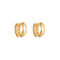 Exquisite Geometric Inlaid Zircon Earrings