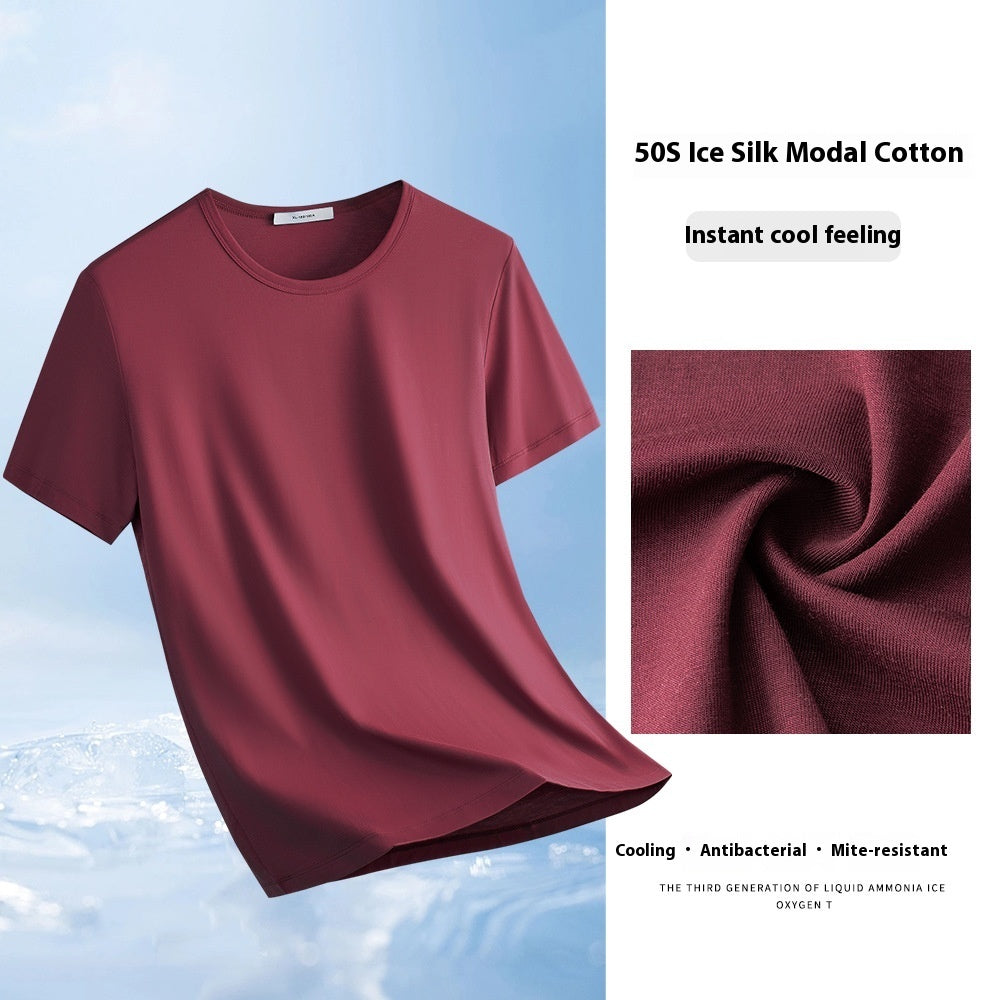Ice Silk New Upgrade Modal Short-sleeved T-shirt Men
