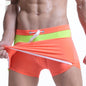 Hot Spring Lace-up Men's Boxer Casual Swimming Trunks